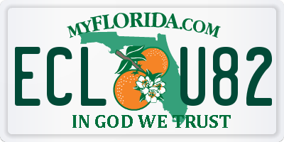 FL license plate ECLU82