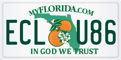 FL license plate ECLU86