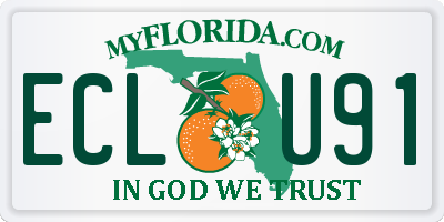 FL license plate ECLU91