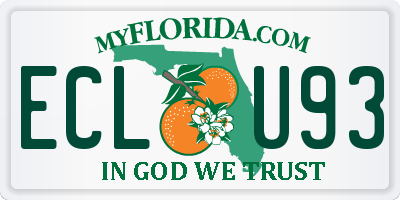 FL license plate ECLU93