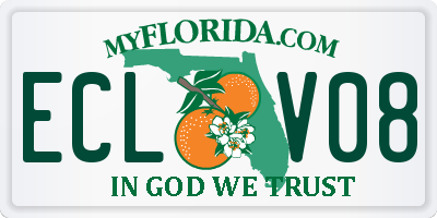 FL license plate ECLV08