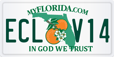 FL license plate ECLV14