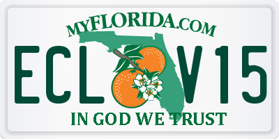 FL license plate ECLV15