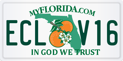 FL license plate ECLV16