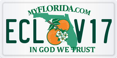 FL license plate ECLV17