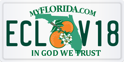 FL license plate ECLV18