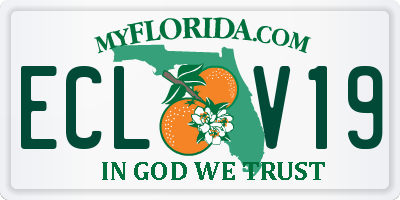 FL license plate ECLV19
