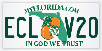 FL license plate ECLV20