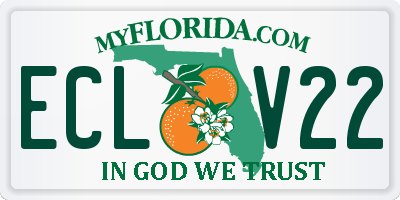 FL license plate ECLV22