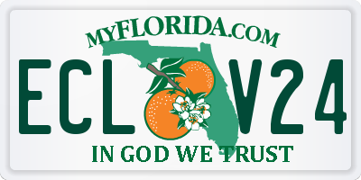 FL license plate ECLV24