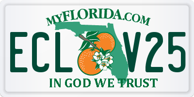 FL license plate ECLV25