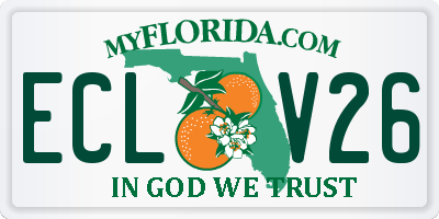 FL license plate ECLV26