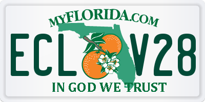 FL license plate ECLV28