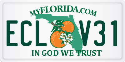 FL license plate ECLV31