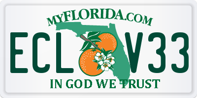 FL license plate ECLV33