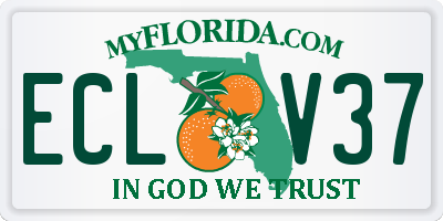 FL license plate ECLV37