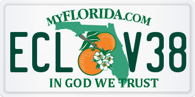 FL license plate ECLV38