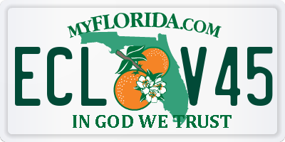 FL license plate ECLV45