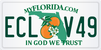 FL license plate ECLV49
