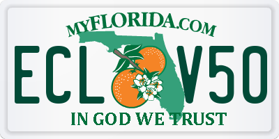 FL license plate ECLV50