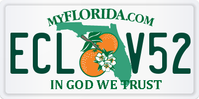 FL license plate ECLV52