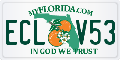 FL license plate ECLV53