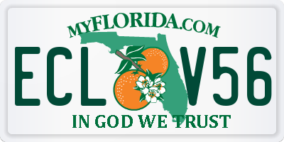 FL license plate ECLV56