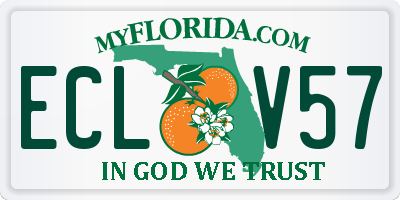 FL license plate ECLV57