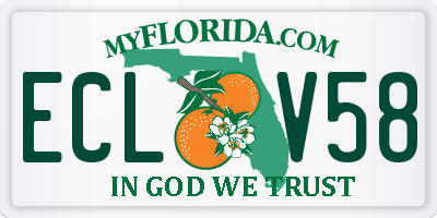 FL license plate ECLV58