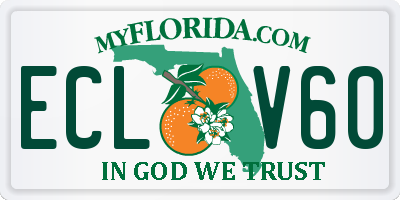 FL license plate ECLV60
