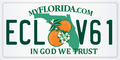 FL license plate ECLV61