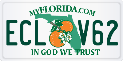 FL license plate ECLV62