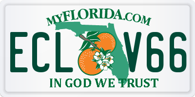 FL license plate ECLV66