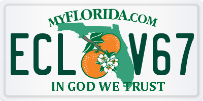 FL license plate ECLV67