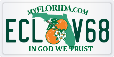 FL license plate ECLV68