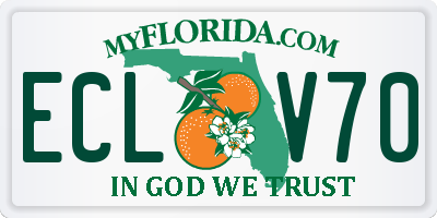 FL license plate ECLV70