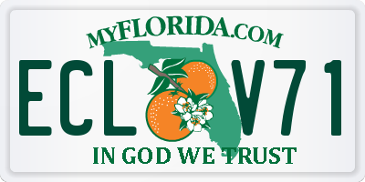 FL license plate ECLV71