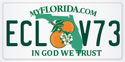 FL license plate ECLV73