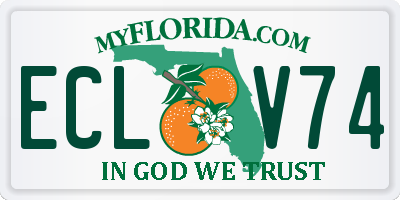 FL license plate ECLV74