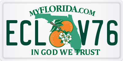FL license plate ECLV76
