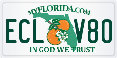 FL license plate ECLV80