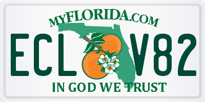 FL license plate ECLV82