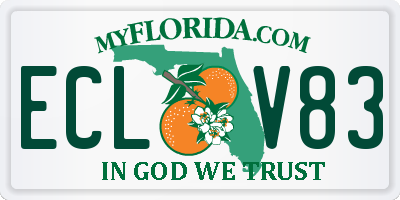 FL license plate ECLV83