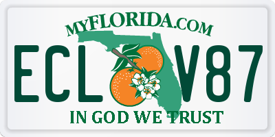 FL license plate ECLV87