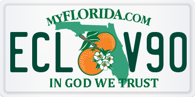FL license plate ECLV90