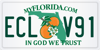 FL license plate ECLV91