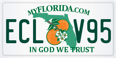 FL license plate ECLV95
