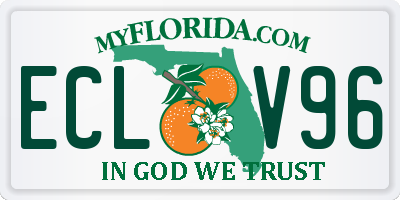 FL license plate ECLV96