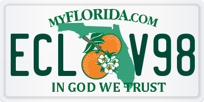 FL license plate ECLV98
