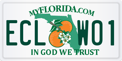 FL license plate ECLW01